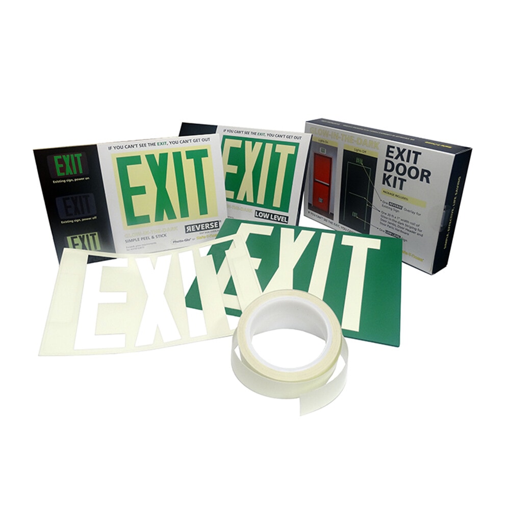 photoluminescent exit signage